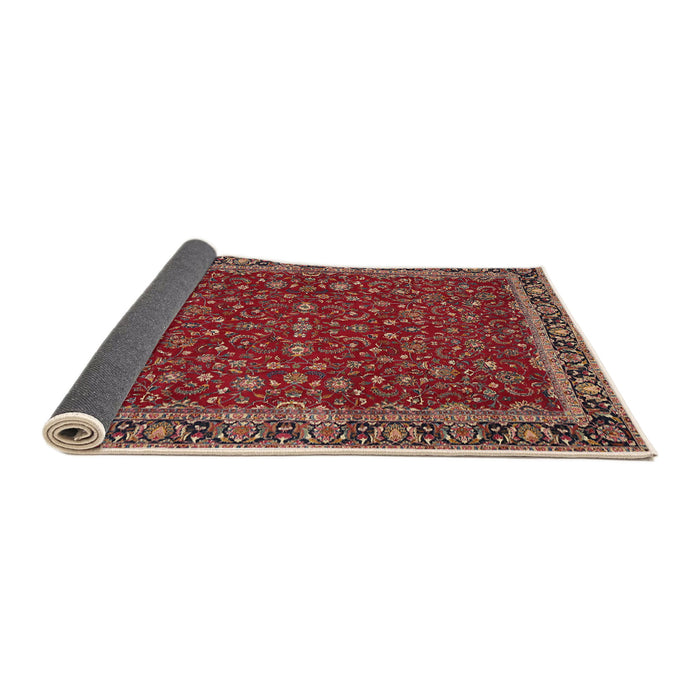Sideview of Traditional Orange Salmon Pink Persian Rug, tr531