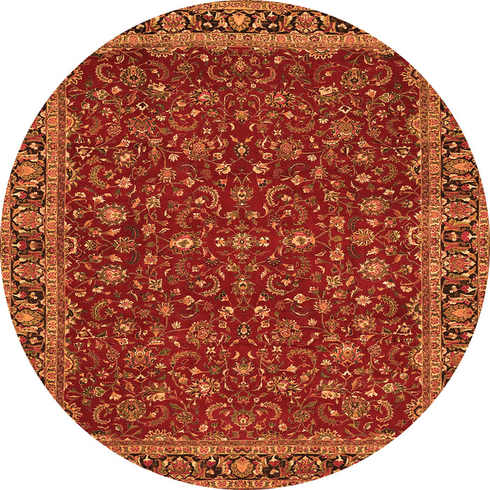 Machine Washable Persian Orange Traditional Area Rugs, wshtr531org
