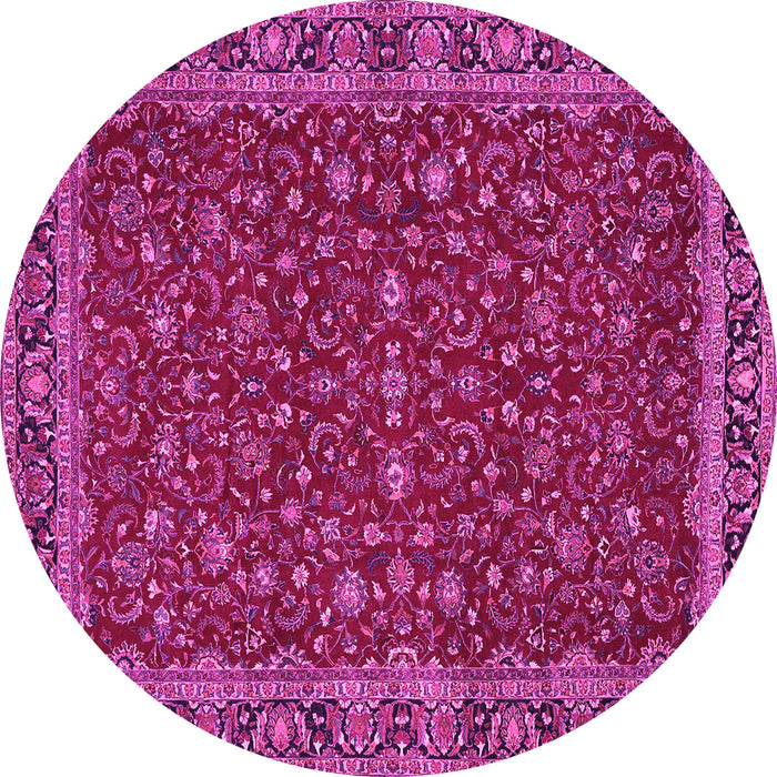 Round Persian Pink Traditional Rug, tr531pnk