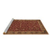 Sideview of Machine Washable Persian Brown Traditional Rug, wshtr531brn