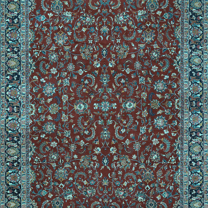 Machine Washable Persian Light Blue Traditional Rug, wshtr531lblu