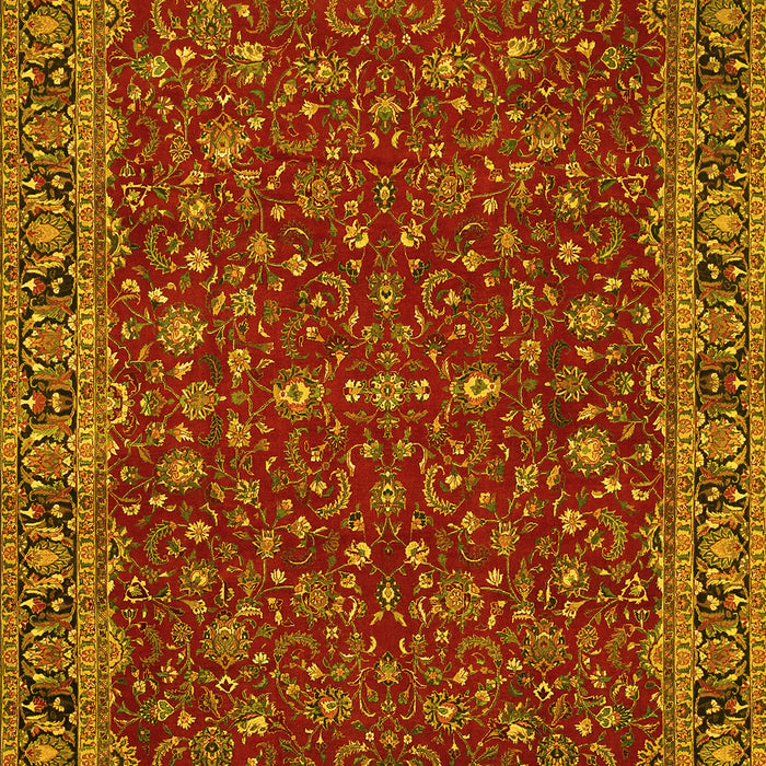 Machine Washable Persian Yellow Traditional Rug, wshtr531yw
