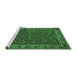 Sideview of Machine Washable Persian Emerald Green Traditional Area Rugs, wshtr531emgrn