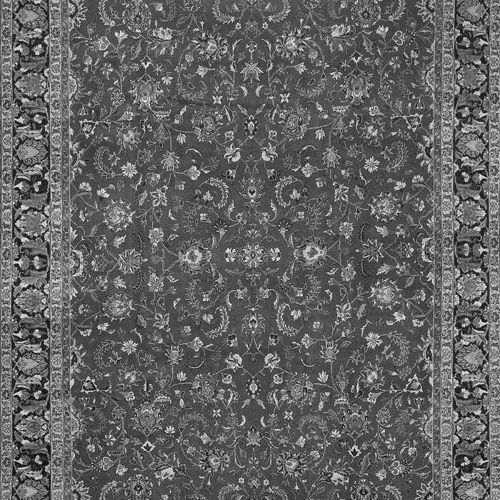 Serging Thickness of Machine Washable Persian Gray Traditional Rug, wshtr531gry