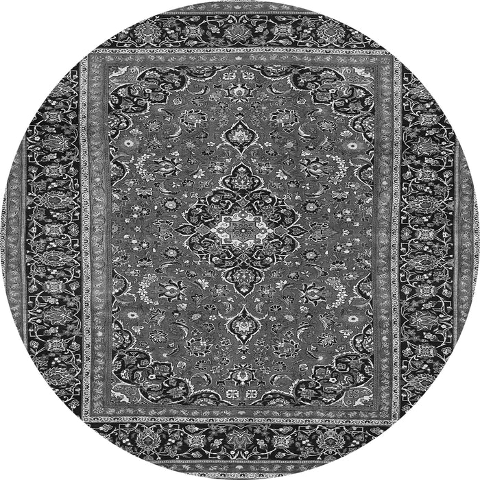 Machine Washable Persian Gray Traditional Rug, wshtr532gry