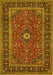 Machine Washable Persian Yellow Traditional Rug, wshtr532yw