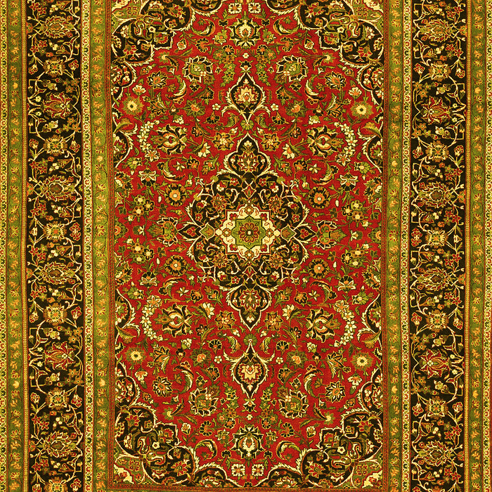 Machine Washable Persian Yellow Traditional Rug, wshtr532yw