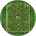 Machine Washable Persian Green Traditional Area Rugs, wshtr532grn