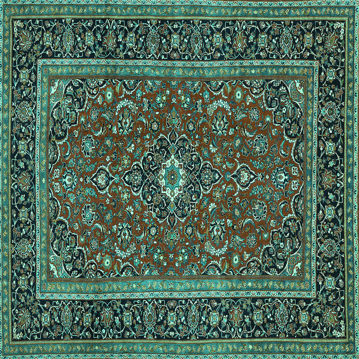 Square Persian Turquoise Traditional Rug, tr532turq