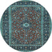 Round Persian Light Blue Traditional Rug, tr532lblu