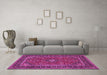 Machine Washable Persian Pink Traditional Rug in a Living Room, wshtr532pnk