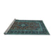 Sideview of Machine Washable Persian Light Blue Traditional Rug, wshtr532lblu