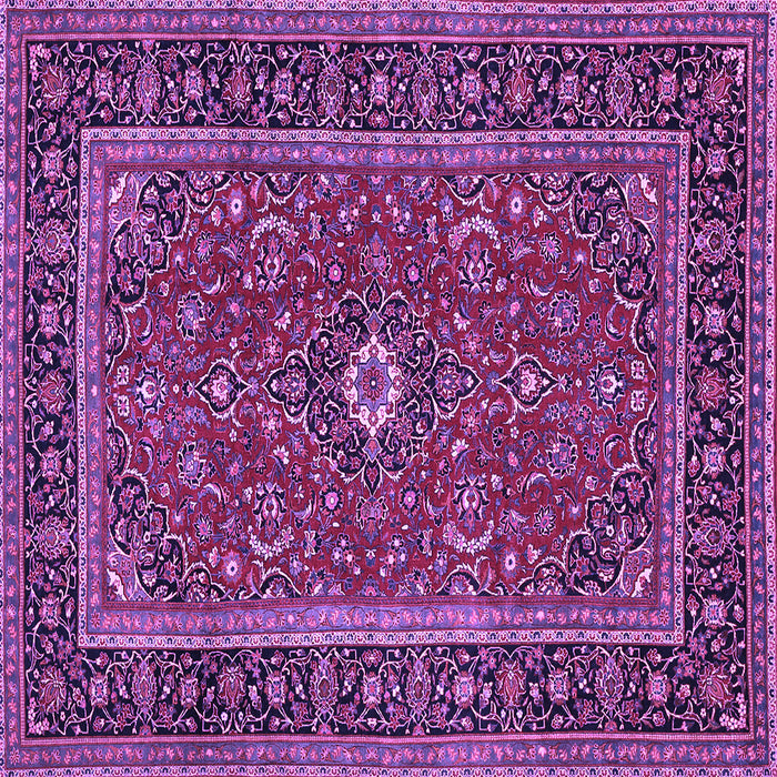 Square Persian Purple Traditional Rug, tr532pur