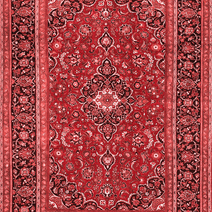 Machine Washable Persian Red Traditional Rug, wshtr532red