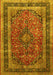 Machine Washable Persian Yellow Traditional Rug, wshtr533yw