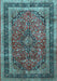 Machine Washable Persian Light Blue Traditional Rug, wshtr533lblu