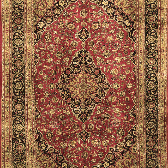 Machine Washable Persian Brown Traditional Rug, wshtr533brn