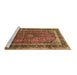 Sideview of Machine Washable Persian Brown Traditional Rug, wshtr533brn