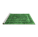 Sideview of Machine Washable Persian Emerald Green Traditional Area Rugs, wshtr533emgrn