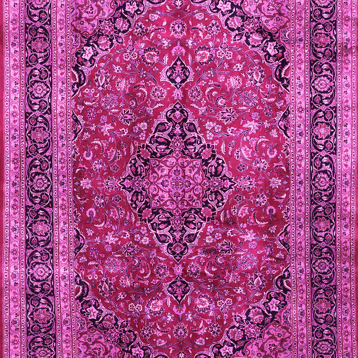 Machine Washable Persian Pink Traditional Rug, wshtr533pnk