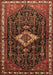 Machine Washable Persian Brown Traditional Rug, wshtr534brn