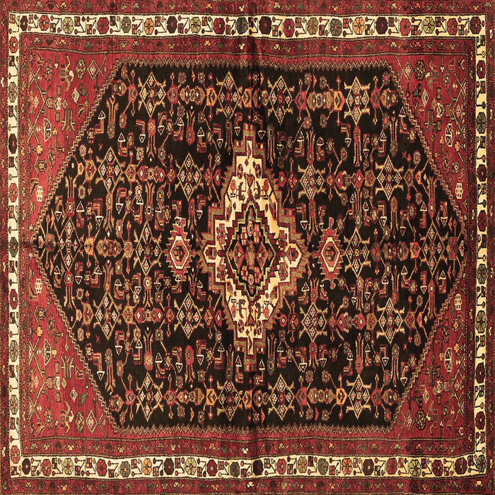 Square Persian Brown Traditional Rug, tr534brn