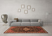 Machine Washable Persian Brown Traditional Rug in a Living Room,, wshtr534brn