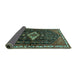 Sideview of Persian Turquoise Traditional Rug, tr534turq