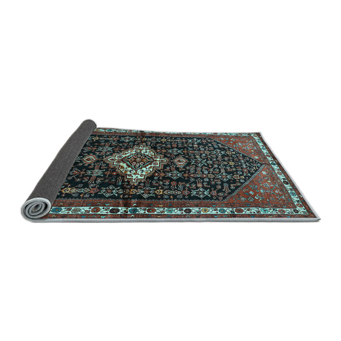 Sideview of Persian Light Blue Traditional Rug, tr534lblu
