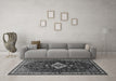 Machine Washable Persian Gray Traditional Rug in a Living Room,, wshtr534gry