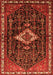 Serging Thickness of Machine Washable Persian Orange Traditional Area Rugs, wshtr534org