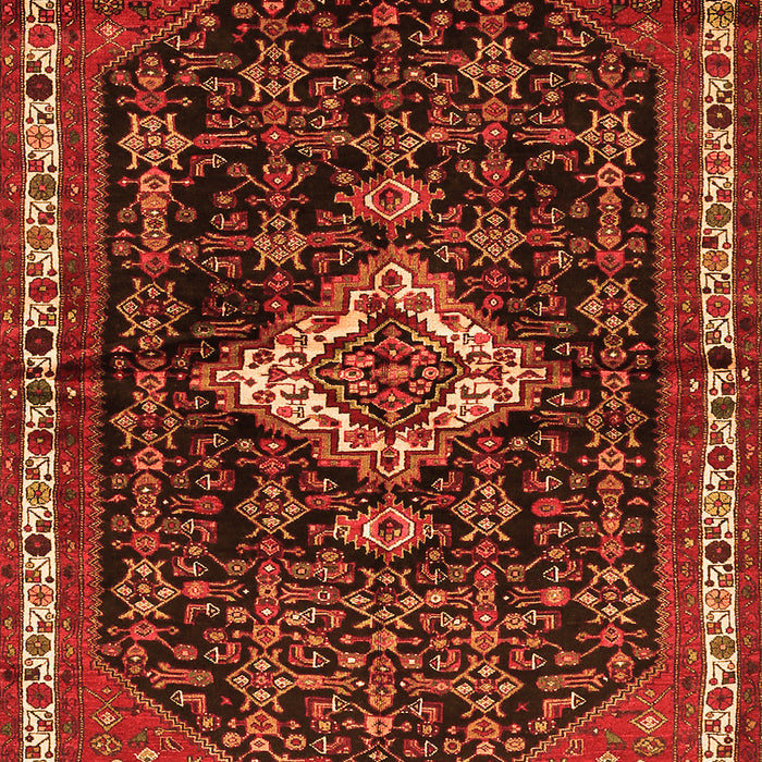 Serging Thickness of Machine Washable Persian Orange Traditional Area Rugs, wshtr534org