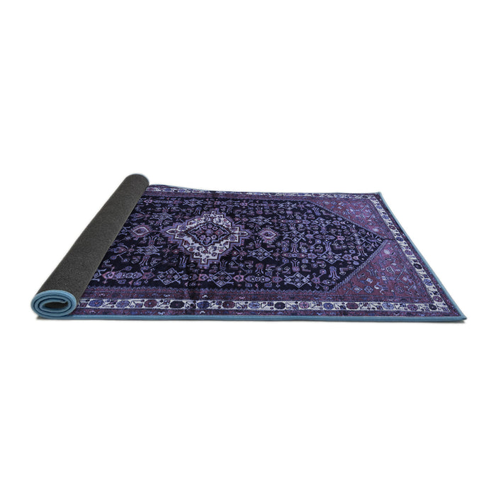 Sideview of Persian Blue Traditional Rug, tr534blu