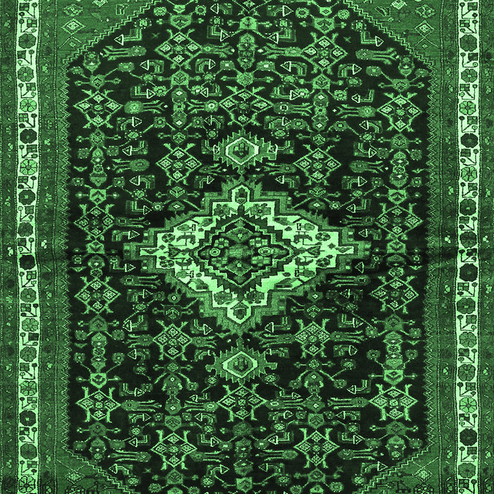 Machine Washable Persian Emerald Green Traditional Area Rugs, wshtr534emgrn