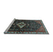 Sideview of Machine Washable Persian Light Blue Traditional Rug, wshtr534lblu