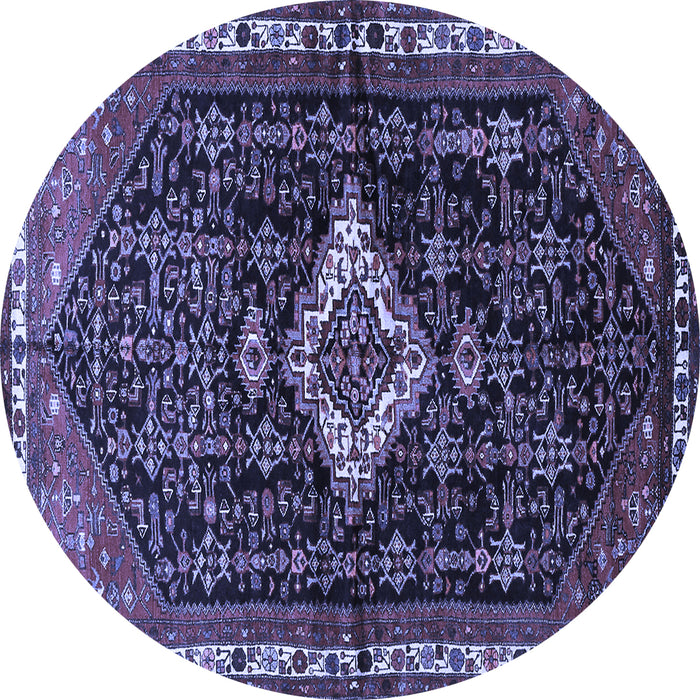 Round Persian Blue Traditional Rug, tr534blu