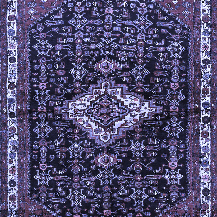 Machine Washable Persian Blue Traditional Rug, wshtr534blu