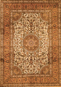 Medallion Orange Traditional Rug, tr535org