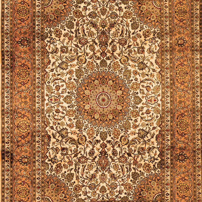 Medallion Orange Traditional Rug, tr535org