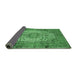 Sideview of Medallion Emerald Green Traditional Rug, tr535emgrn