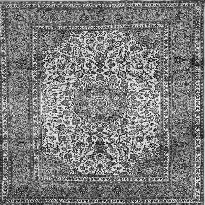 Serging Thickness of Medallion Gray Traditional Rug, tr535gry