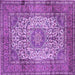 Square Medallion Purple Traditional Rug, tr535pur