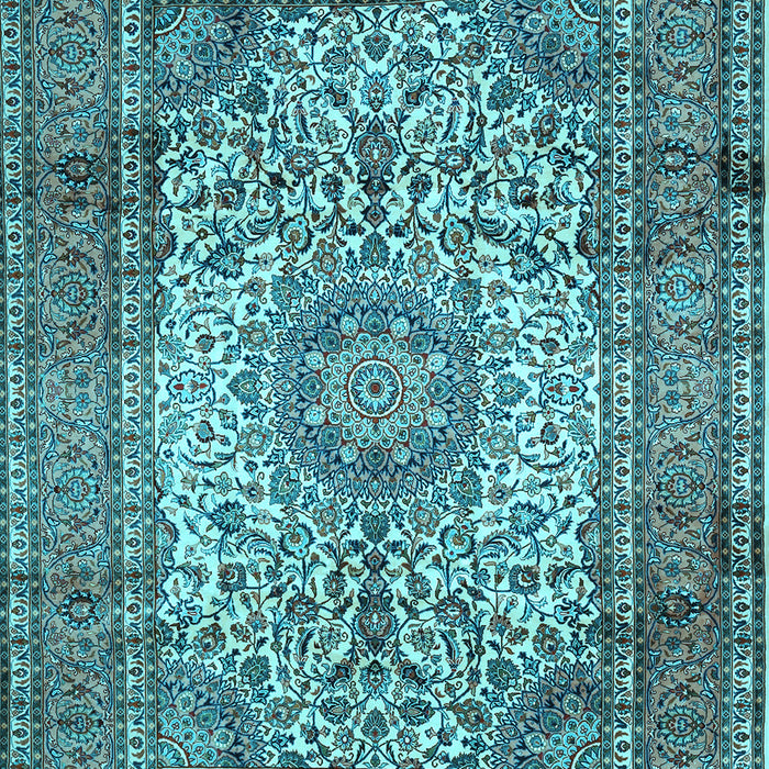 Medallion Light Blue Traditional Rug, tr535lblu