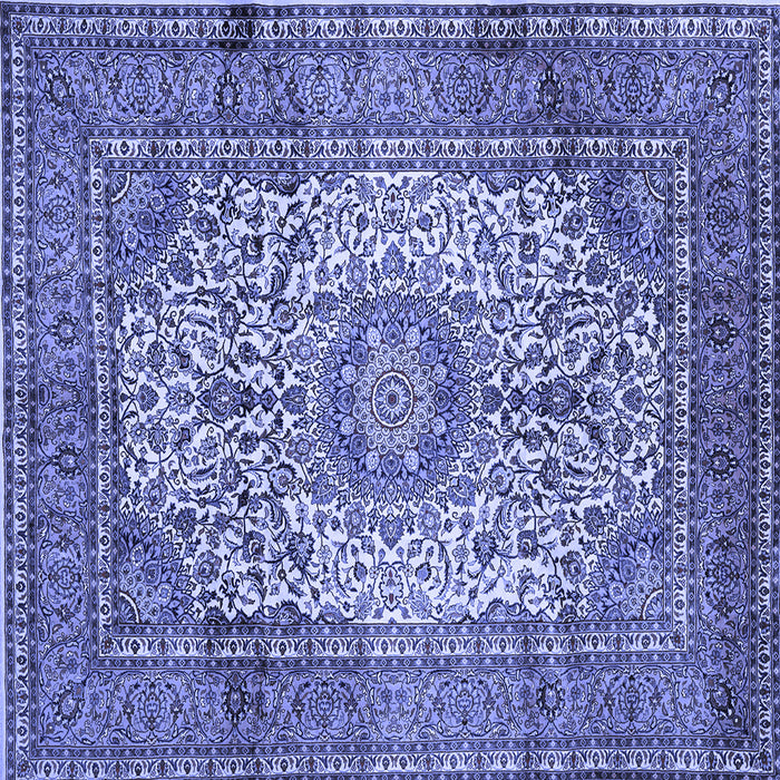Square Medallion Blue Traditional Rug, tr535blu