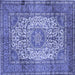 Square Medallion Blue Traditional Rug, tr535blu