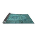 Sideview of Medallion Light Blue Traditional Rug, tr535lblu