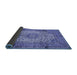 Sideview of Medallion Blue Traditional Rug, tr535blu