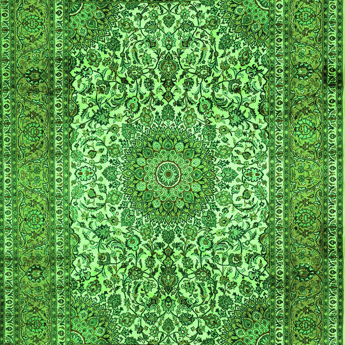 Medallion Green Traditional Rug, tr535grn
