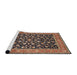 Sideview of Machine Washable Traditional Light Copper Gold Rug, wshtr536