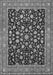 Serging Thickness of Machine Washable Persian Gray Traditional Rug, wshtr536gry